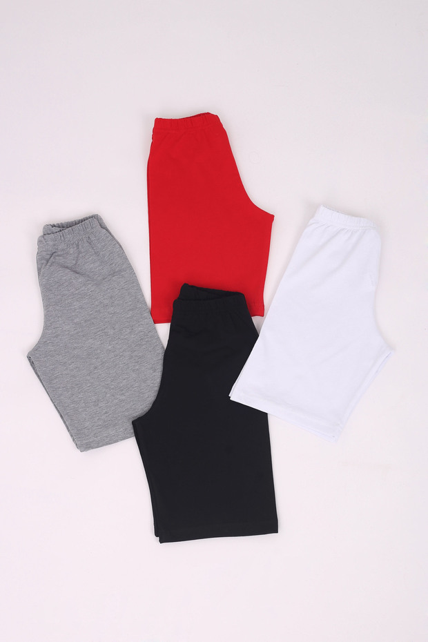 Set of 4 Girls' Basic Cotton and Lycra Short Summer Tights