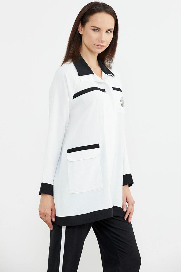 طقم كريب مزدوج اللون موديل 76332 - 2