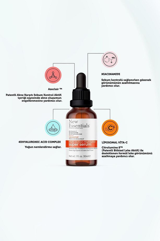 Ton Eşitleme, Gözenek Siyah Nokta Ve Sivilce Oluşumunu Gidermeye Yardımcı Süper Serum - 4