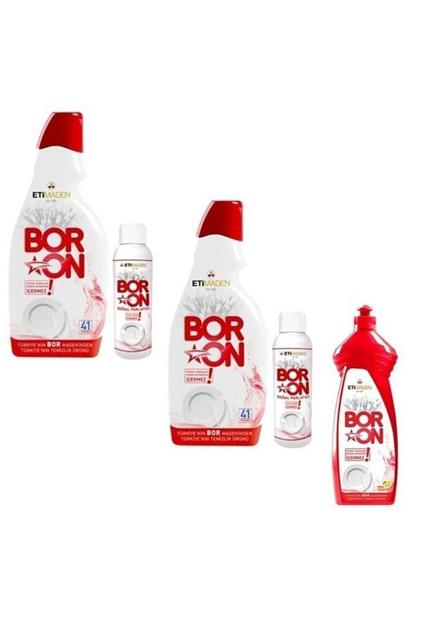 Jel Bulaşık Makinesi 2x820 ml + 110 ml Doğal Parlatıcı + Sıvı Elde Bulaşık 650 ml - 1