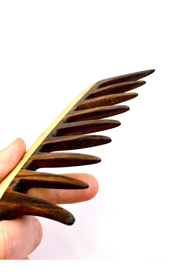 Ceviz Ağacı Kaliteli Ahşap Tarak , Model 7 - 3