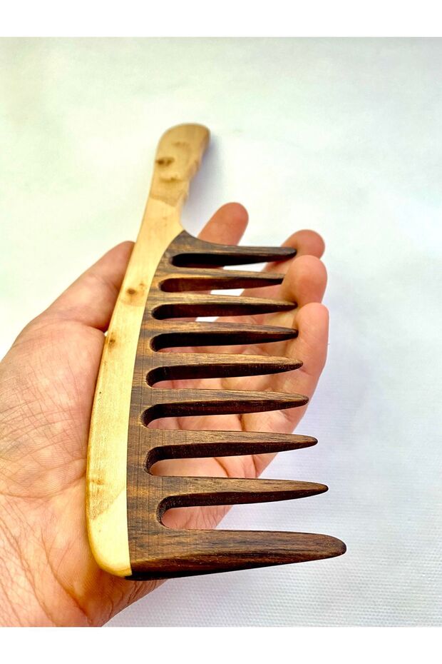 Ceviz Ağacı Kaliteli Ahşap Tarak , Model 7 - 4