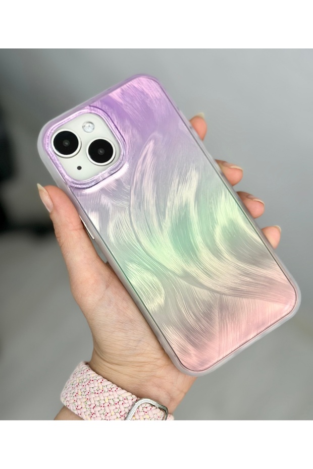 Shine Color Transition Glossy Design Silicone Case Compatible with iPhone 13 - 14 - 15 - 4