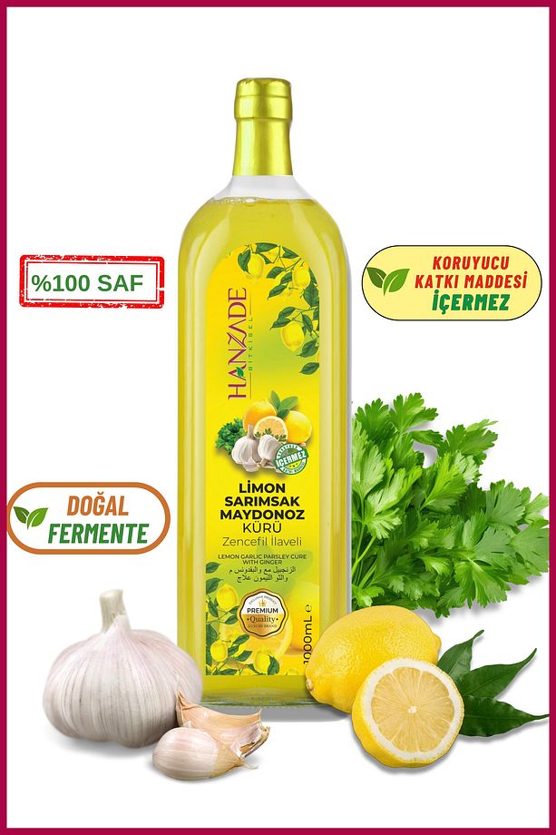 Limon Sarımsak Maydanoz Kürü 1 Litre Cam Şişe - 7
