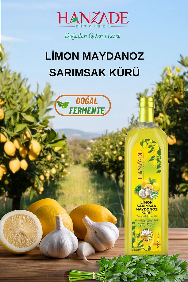 Limon Sarımsak Maydanoz Kürü 1 Litre Cam Şişe - 6