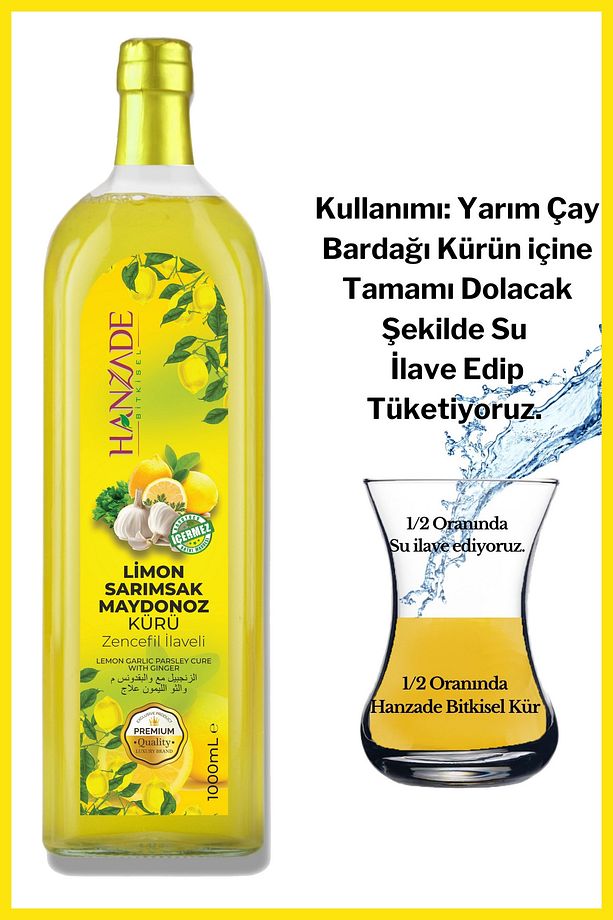 Limon Sarımsak Maydanoz Kürü 1 Litre Cam Şişe - 3