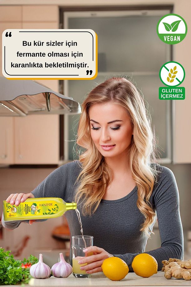 Limon Sarımsak Maydanoz Kürü 1 Litre Cam Şişe - 4