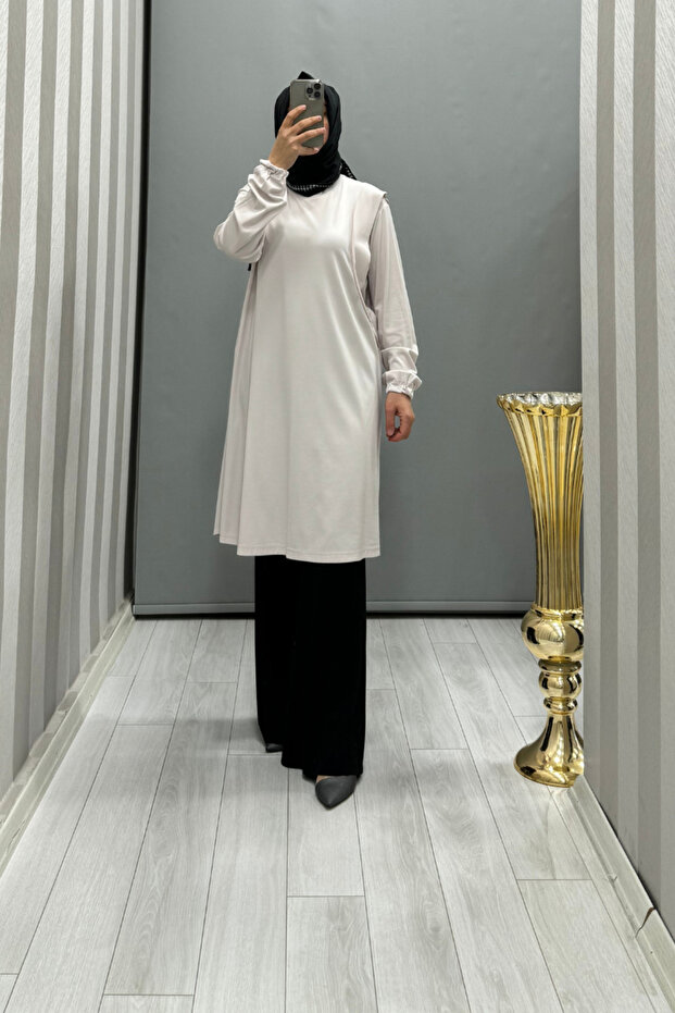 Omuz Detaylı Bambu Basic Tunik 35025 - 2