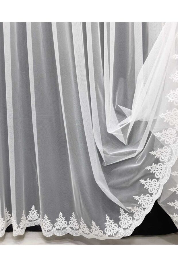 Desenli Tül Perde 1 E 3 - 6