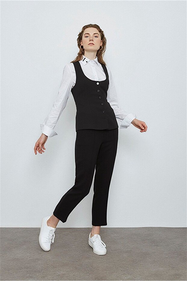 Önden Düğmeli Yelek - 3