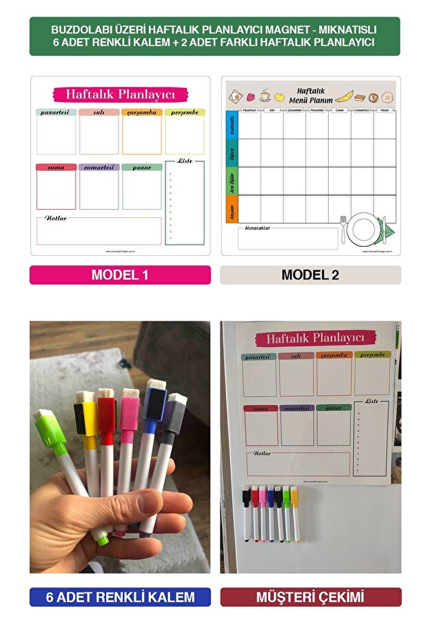 2 Weekly Menu Planner Magnet Magnetic Writing Board Fridge Magnet Baby Supplementary Food
