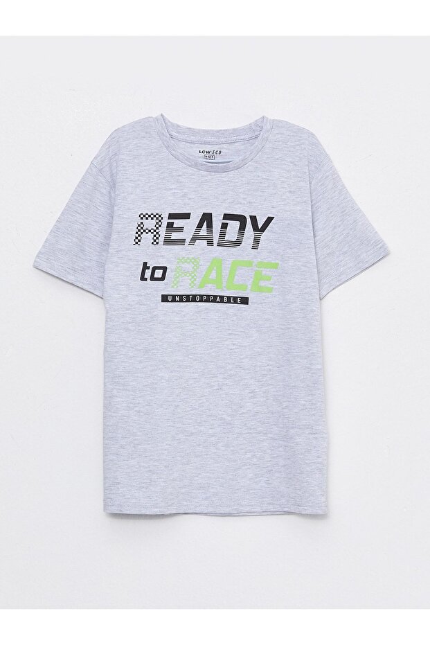 Boy - Crew Neck and Printed Short Sleeve T-Shirt