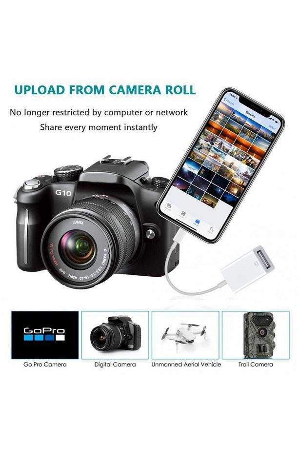 Lightning To Usb Camera Adapter Iphone Kalvye Mouse Kamera Usb Dönüştürücü Adaptörü - 6
