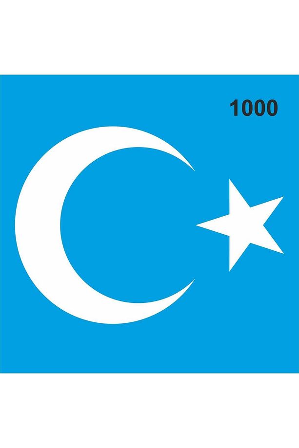 Ay Yıldız Bayrak Deseni - Stencil Boyama Şablonu - Iadesi Yoktur - 100x100cm - 1