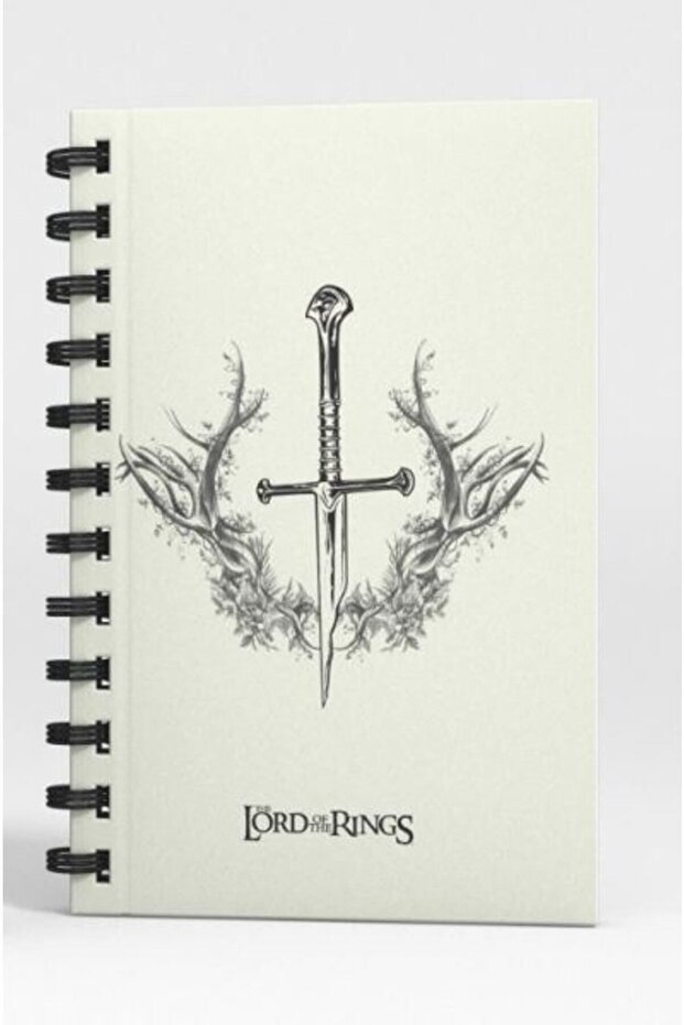 Lord of the Rings Narsil Spiral Notebook Beige 80 Sheets Checked 17X24 cm