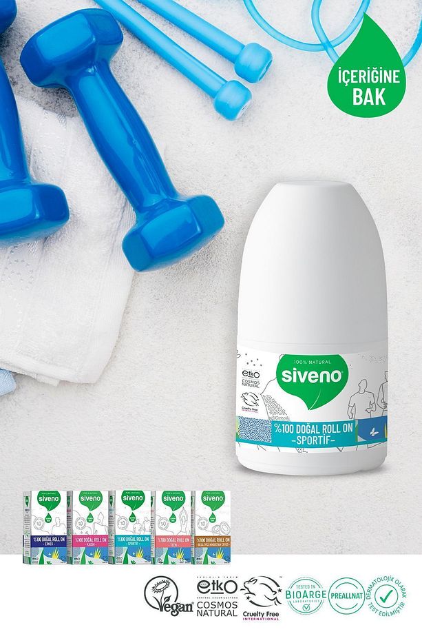 %100 Doğal Roll-On Sportif Sporcu Deodorant Ter Kokusu Önleyici Bitkisel Lekesiz 50 ml X 2 Adet - 6