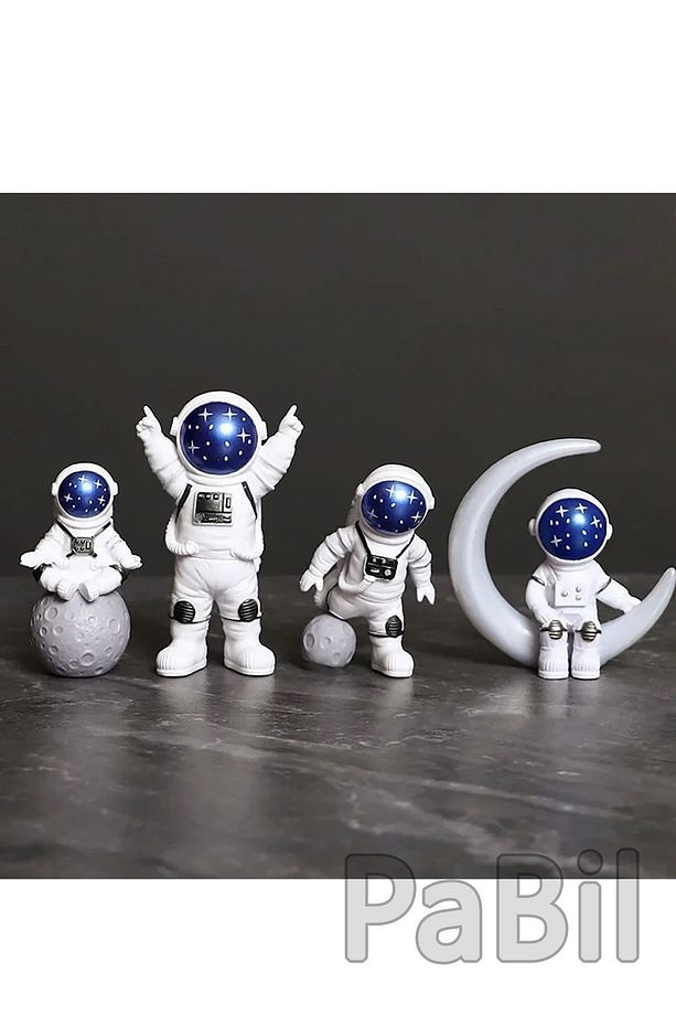 Galactic Series Astronot Aksiyon Figür Oyuncak Biblo Hediyelik 4 Parça Set - 1