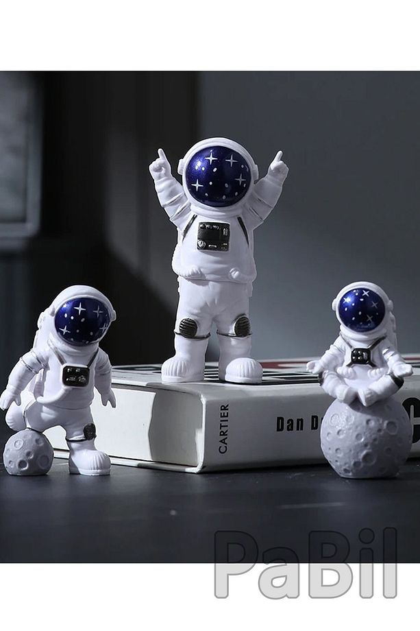 Galactic Series Astronot Aksiyon Figür Oyuncak Biblo Hediyelik 4 Parça Set - 2