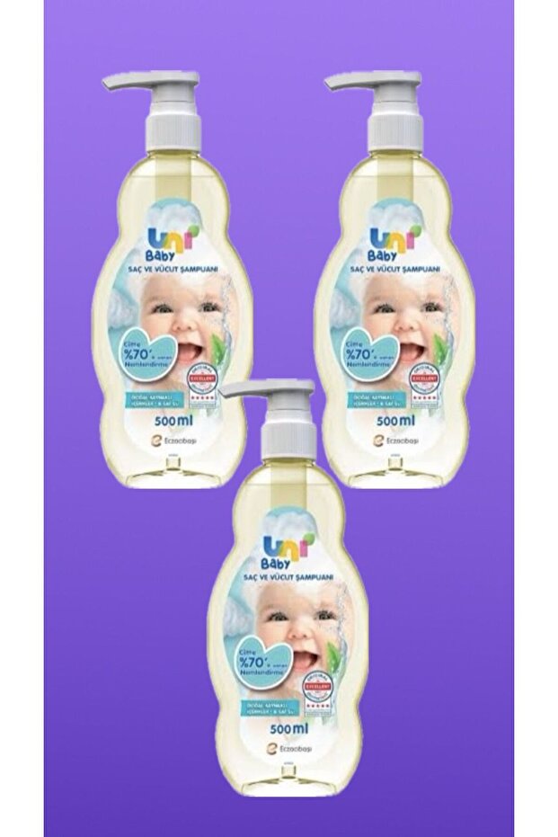 Saç Ve Vücut Şampuan 500 ml 3 Adet - 1
