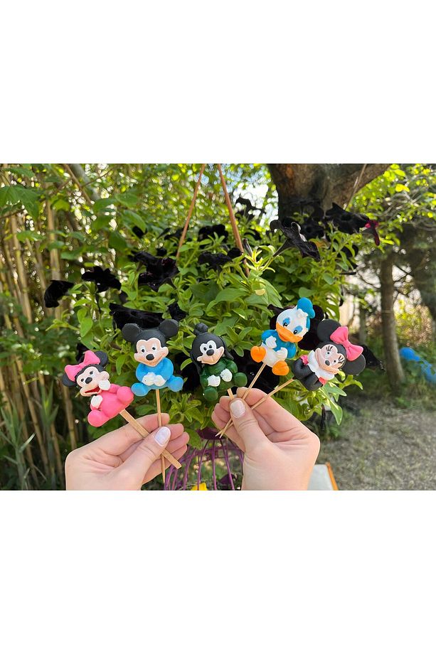 Micky Mouse ve arkadaşları  saksı süsü 5 adet - 1