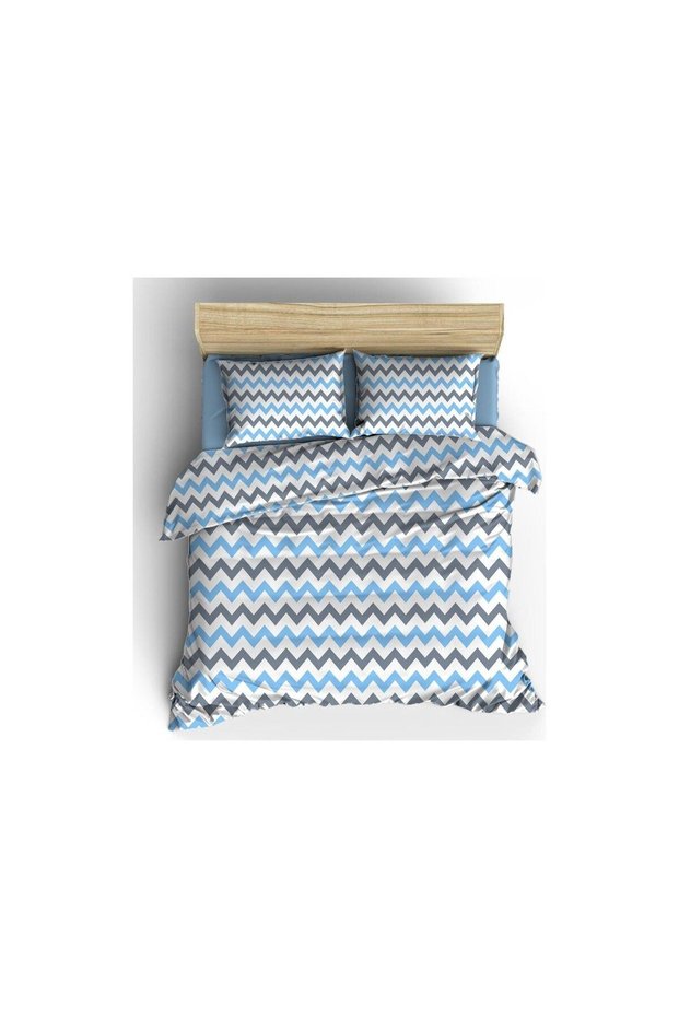 Cotton Duvet Cover Set with Fitted Sheet for 140 X 200 Beds