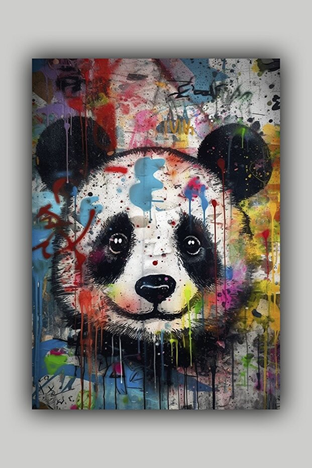 Panda Patterned Unframed Wall Poster - 1
