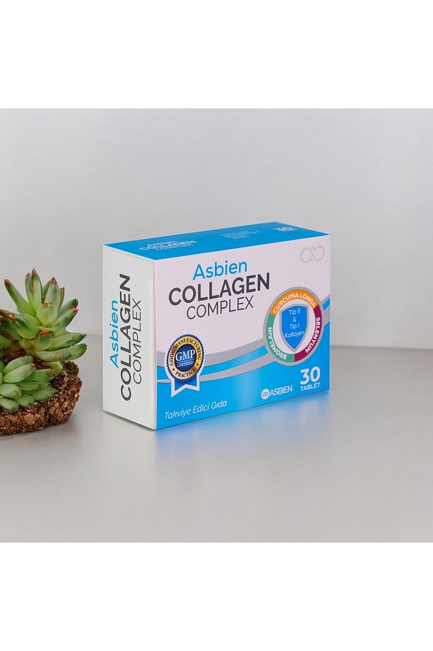 Asbien Collagen Complex , Tip2 Tip1 Kolajen , Bromelain , Zerdeçal , Selenyum, Vitamin C Ve D3 - 1