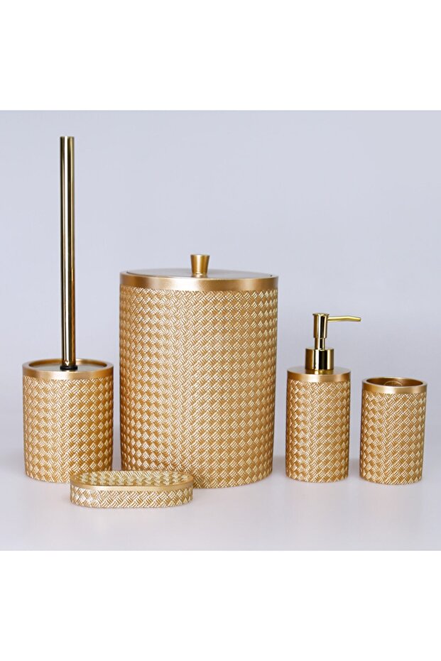 Wicker Banyo Seti Altın - 3