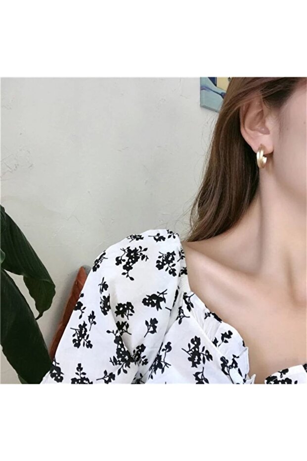 Doppelt Gold Küpe - 4