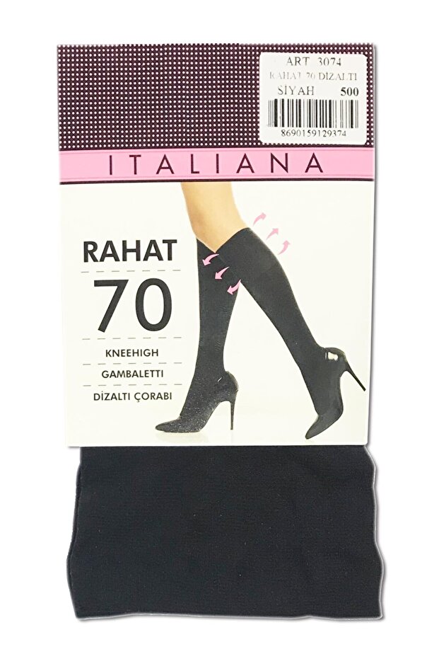 Women's Black Comfortable 70 Denim Knee Socks