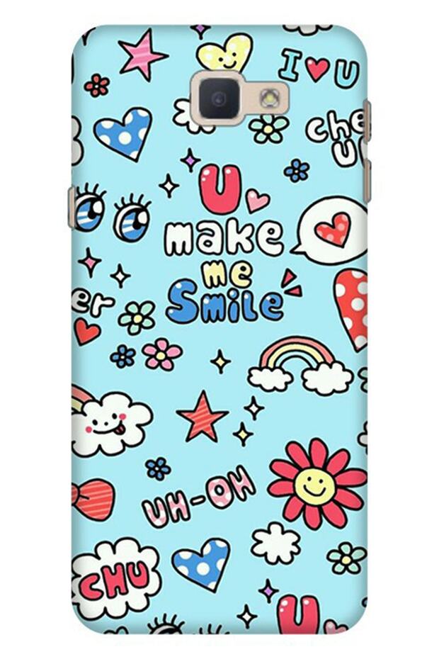 Case for Samsung Galaxy J7 Prime Pure Modern Patterned Silicone Case Smile