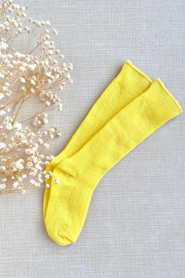 Yellow Baby Girl Boy Knee Socks Unisex