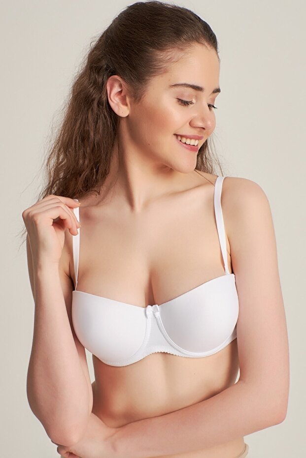 Women's Unsupported Padded Microfiber Strapless Bra