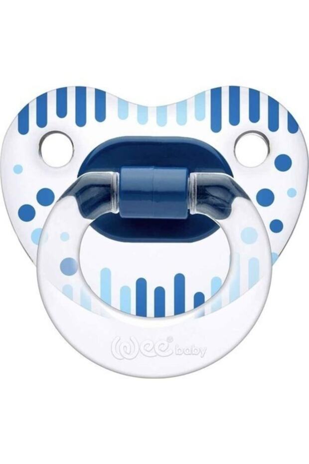 Silicone Transparent Patterned Pacifier with Palate +18 Months (Wee 838) Baby Boy (18+ Months)