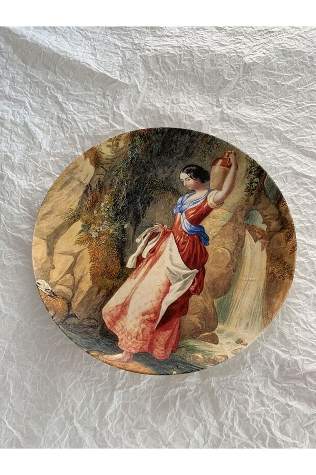 Vintage ÖZEL SERİ Duvar Tabağı El Yapımı Dekoratif Duvar Süsü No:218 - 4