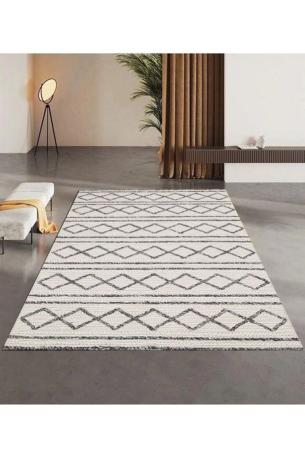Dijital Baskı Yıkanabilir Kaymaz Taban Salon Halısı Mutfak Halısı Ve Yolluk Bej Hy1040 - 3
