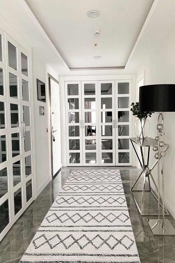 Dijital Baskı Yıkanabilir Kaymaz Taban Salon Halısı Mutfak Halısı Ve Yolluk Bej Hy1040 - 2
