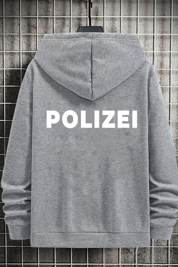 سويت شيرت مطبوع بظهر Polizei للجنسين