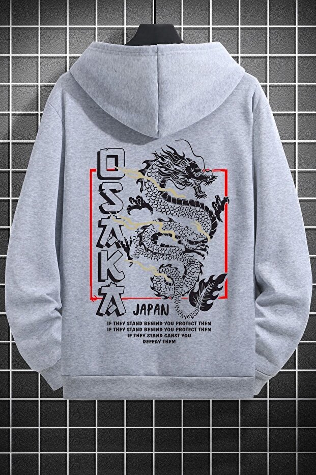Unisex Osaka Printed Hooded Sweatshirt