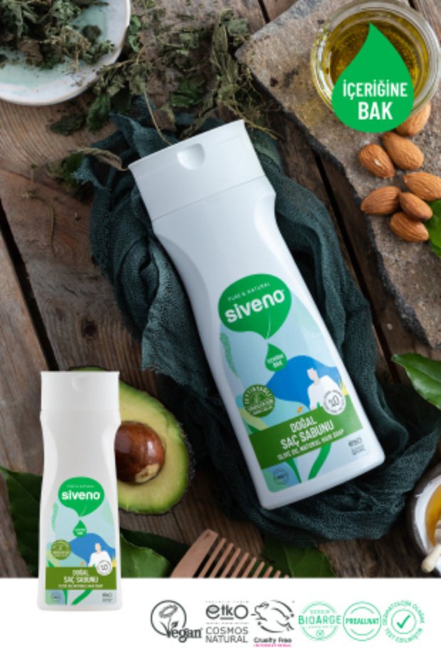 %100 Doğal Saç Sabunu- Zeytinyağlı Bal Avokado 9 Değerli Bitki Erkekler Için Bitkisel Şampuan 300ml - 6