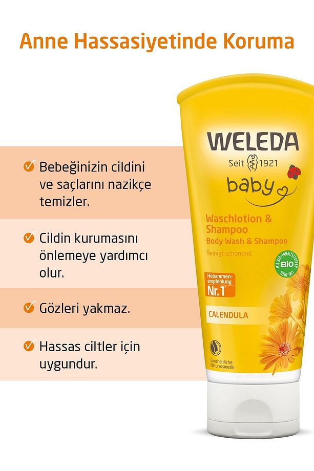 Baby Calendula Saç Ve Vücut Şampuanı 2 X 200ml - 2