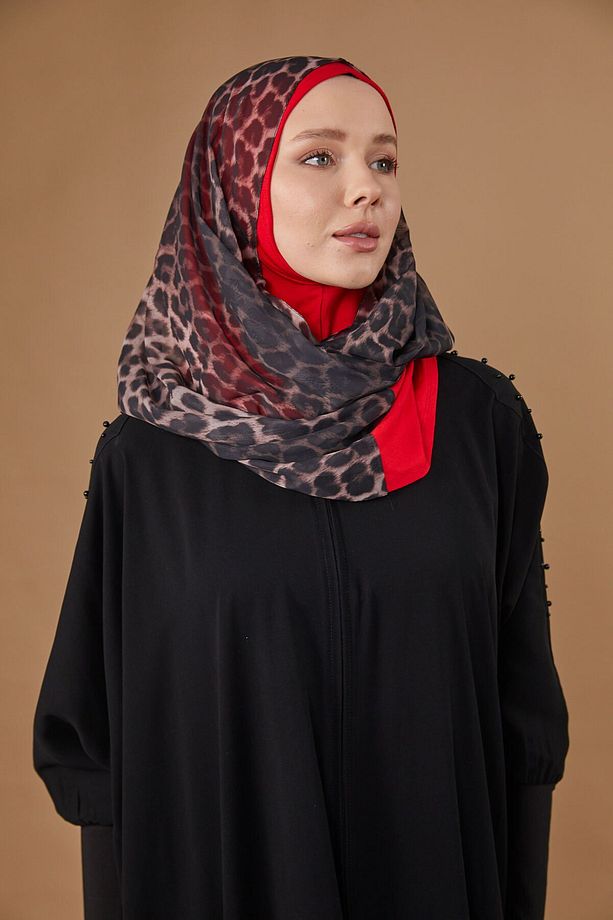 Nirvana Boneli Şal-Leopar Kırmızı - 7