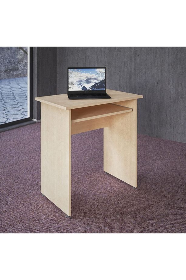 Merve Etejer Çalışma Ofis Masası Klavyeli 73x45x75h Akçaağaç - 1