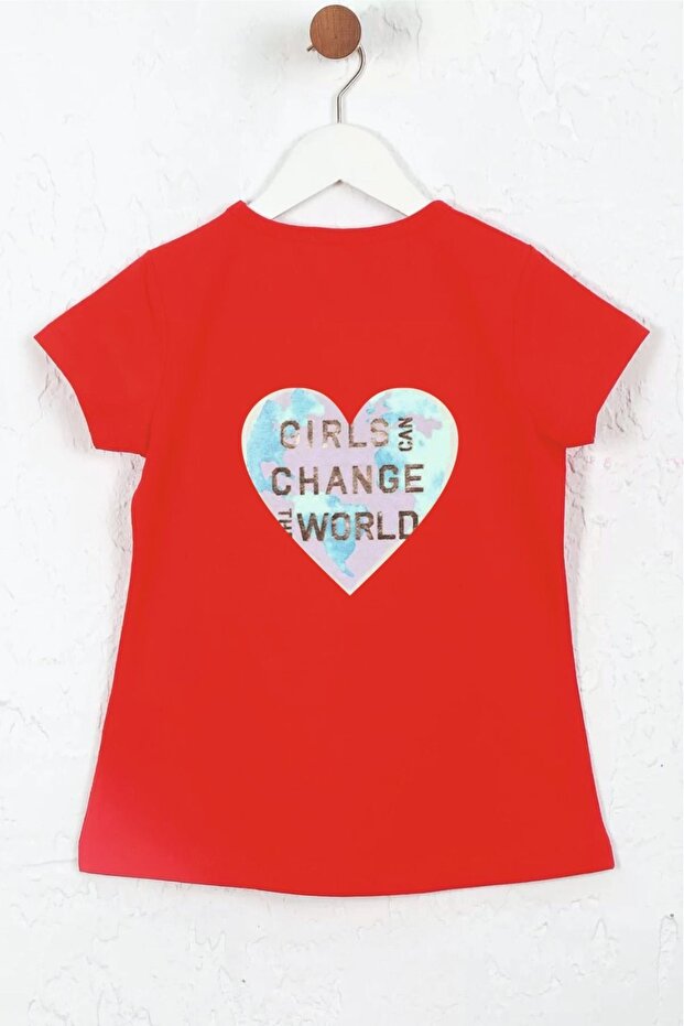 Girls Can Change World Printed T-shirt