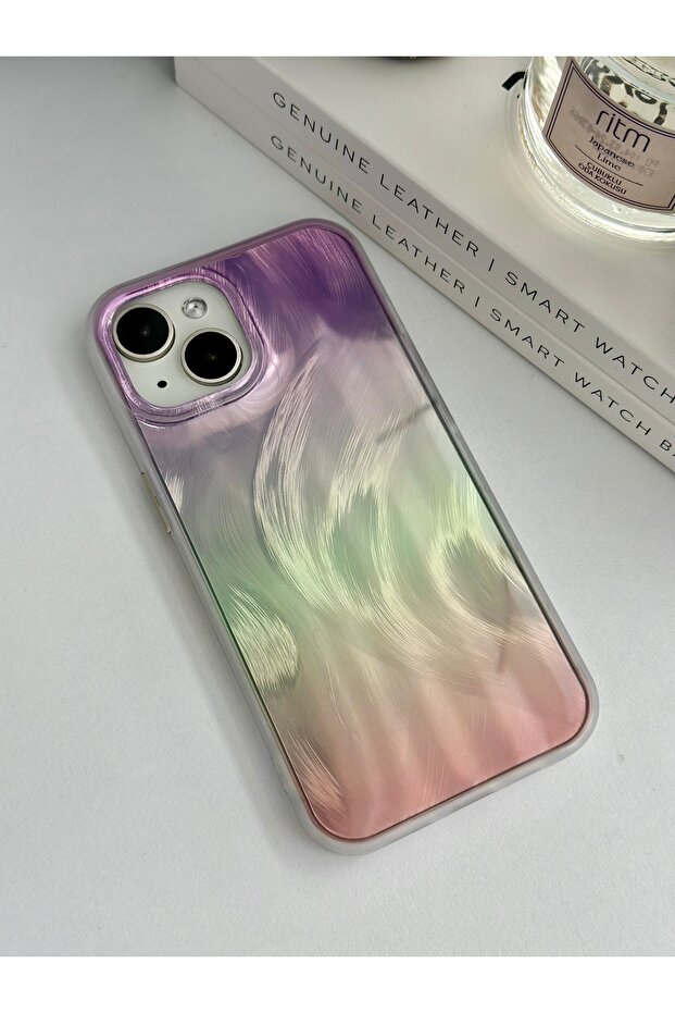 Shine Color Transition Glossy Design Silicone Case Compatible with iPhone 13 - 14 - 15 - 7