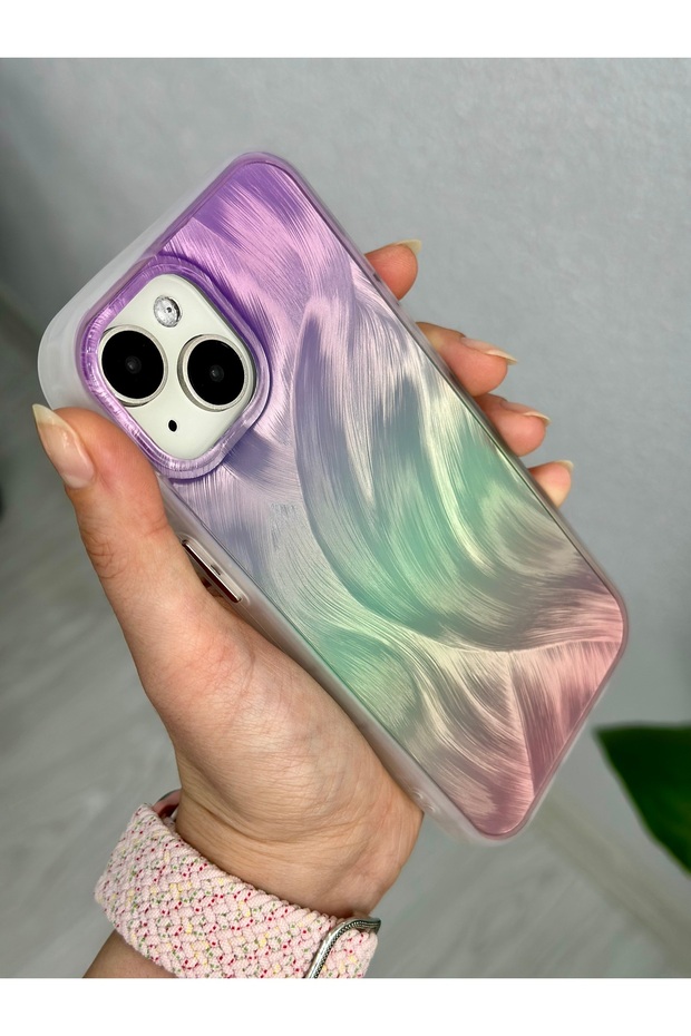 Shine Color Transition Glossy Design Silicone Case Compatible with iPhone 13 - 14 - 15 - 3