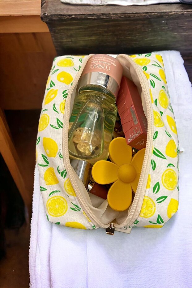 حقيبة مكياج بنمط الليمون - 2