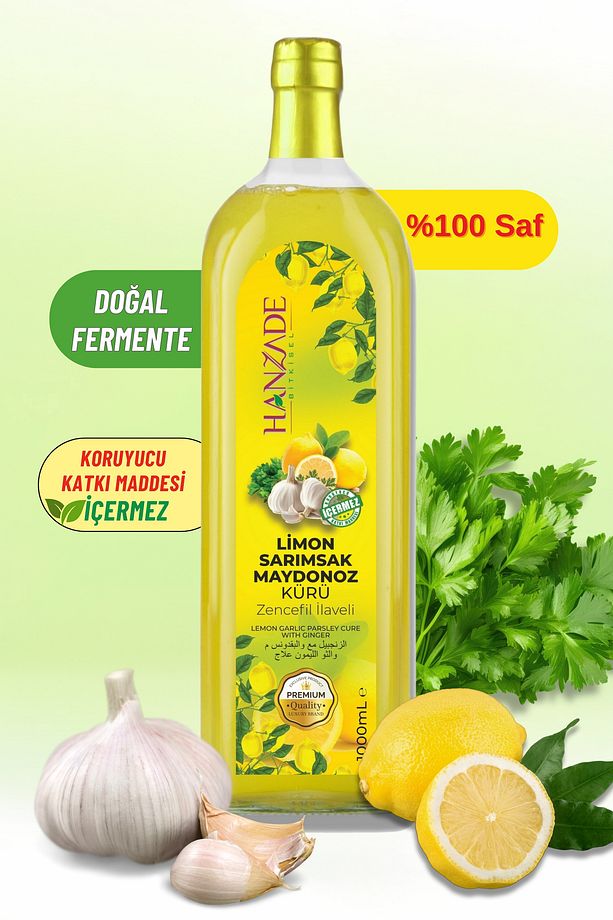 Limon Sarımsak Maydanoz Kürü 1 Litre Cam Şişe - 1