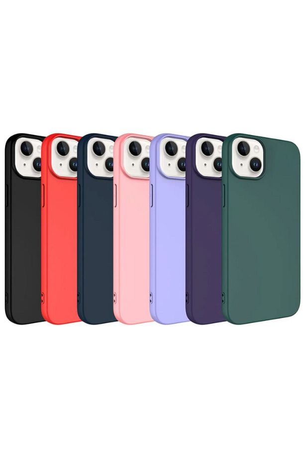 Iphone 15 Kılıf Kadife Lansman Soft Yumuşak Liquid Silikon Kamera Korumalı Kapak Yeşil - 3