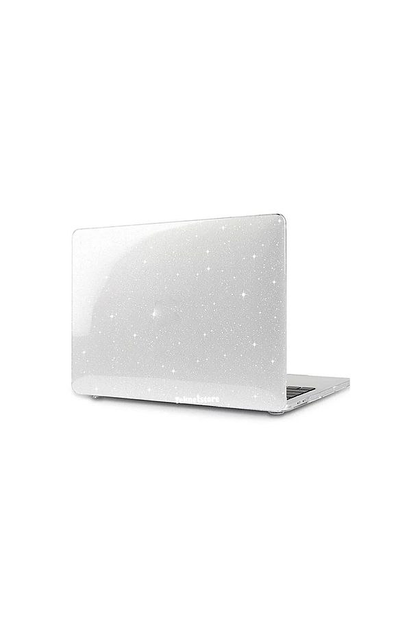 Macbook Pro 13 M1-m2 Çip 2020/2022 A2338 A2686 Uyumlu Kristal Şeffaf Simli Kapak - 8